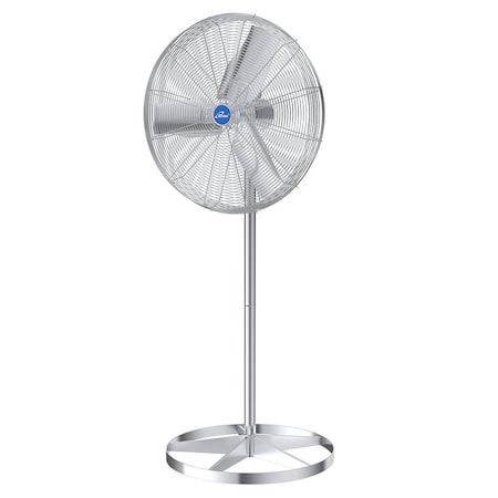 Iliving Silver 30 in. Pedestal Washdown Fan, 9600 CFM, 1/3 HP, Single Phase 115/230V ILG8WD30-2P